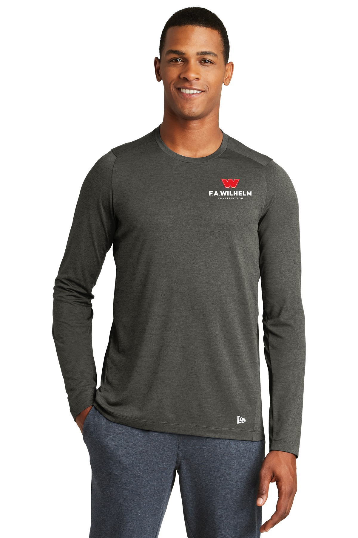 New Era Series Performance Long Sleeve Crew Tee - Screenprint